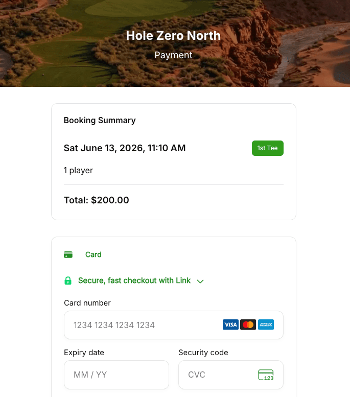 Online booking flow